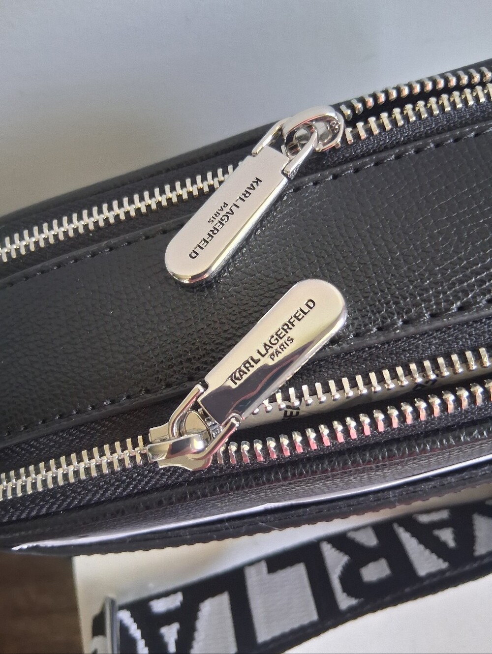 Karl Lagerfeld Pearl Encrusted Black Crossbody Purse - Picture 5 of 11